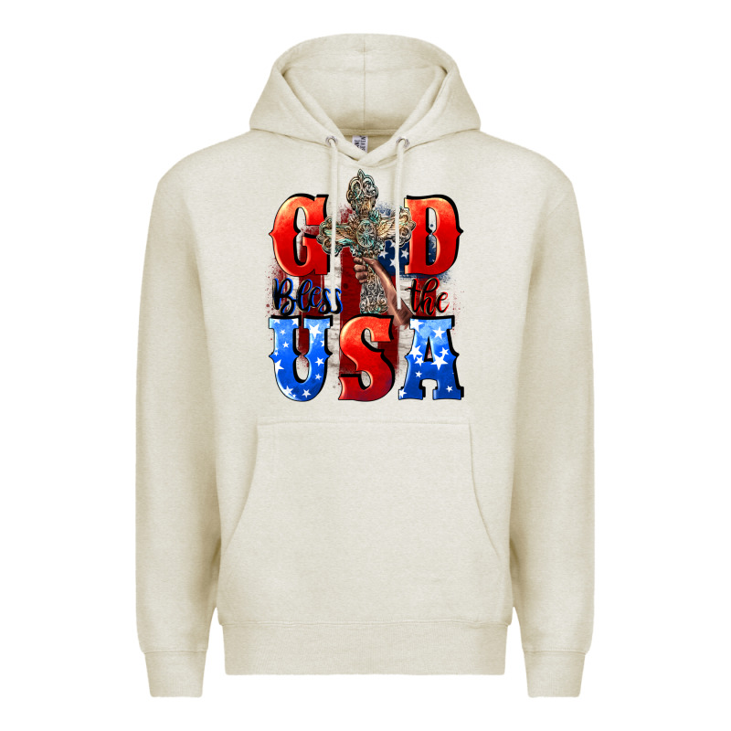 God Bless The Usa  4th Of July Premium Hoodie by CowGirlArtShop | Teevron