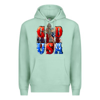 Seafoam God bless the USA  4th of july Premium Hoodie - CowGirlArtShop