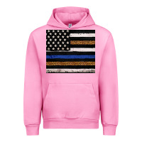Fuchsia Pink Back to blue USA flag leopard police 20oz tumbler Urban Hoodie - Neo Western