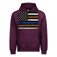 Mauve Wine Back to blue USA flag leopard police 20oz tumbler Urban Hoodie - Neo Western