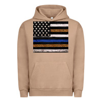 Pigment Burro Back to blue USA flag leopard police 20oz tumbler Urban Hoodie - Neo Western