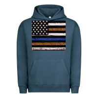 Pigment Midnight Navy Back to blue USA flag leopard police 20oz tumbler Urban Hoodie - Neo Western