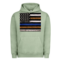 Pigment Oil Green Back to blue USA flag leopard police 20oz tumbler Urban Hoodie - Neo Western