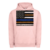 Pigment Salmon Back to blue USA flag leopard police 20oz tumbler Urban Hoodie - Neo Western