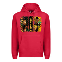 Cardinal juneteenth brush stroke Premium Hoodie - HRA Design Shop