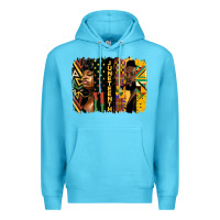 Ocean Blue juneteenth brush stroke Premium Hoodie - HRA Design Shop