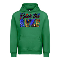 Emerald Back the blue with lightning bolt Urban Hoodie - Neo Western