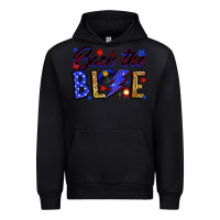 Foreset Green Back the blue with lightning bolt Urban Hoodie - Neo Western