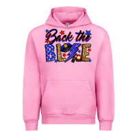 Fuchsia Pink Back the blue with lightning bolt Urban Hoodie - Neo Western