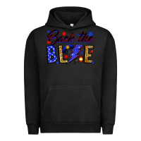 Pigment Black Back the blue with lightning bolt Urban Hoodie - Neo Western