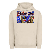 Pigment French Oak Back the blue with lightning bolt Urban Hoodie - Neo Western