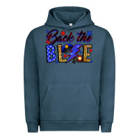 Pigment Midnight Navy Back the blue with lightning bolt Urban Hoodie - Neo Western