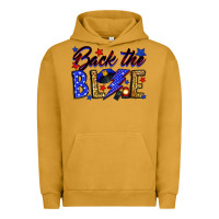 Pigment Peanut Butter Back the blue with lightning bolt Urban Hoodie - Neo Western
