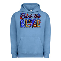 Pigment Pebble Blue Back the blue with lightning bolt Urban Hoodie - Neo Western