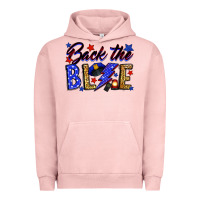 Pigment Salmon Back the blue with lightning bolt Urban Hoodie - Neo Western