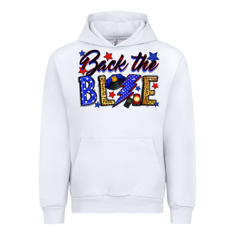 Back The Blue With Lightning Bolt Urban Hoodie by Neo Western | Teevron