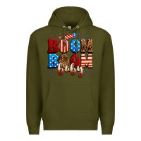 Army Green Boom boom baby Premium Hoodie - Neo Western