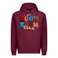 Burgundy Boom boom baby Premium Hoodie - Neo Western