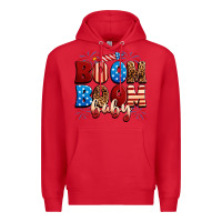 Red Boom boom baby Premium Hoodie - Neo Western