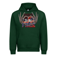 Forest Green Born to be free 4th of July Urban Hoodie - CowGirlArtShop