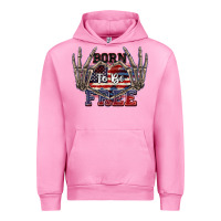 Fuchsia Pink Born to be free 4th of July Urban Hoodie - CowGirlArtShop