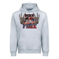 Heather Grey Born to be free 4th of July Urban Hoodie - CowGirlArtShop