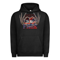 Pigment Black Born to be free 4th of July Urban Hoodie - CowGirlArtShop