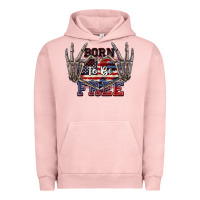 Pigment Salmon Born to be free 4th of July Urban Hoodie - CowGirlArtShop