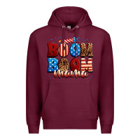 Burgundy Boom boom mama Premium Hoodie - Neo Western