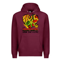 Burgundy juneteenth 1865 graffiti Premium Hoodie - HRA Design Shop