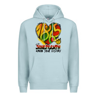 Blue Mist juneteenth 1865 graffiti Premium Hoodie - HRA Design Shop