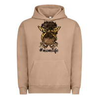 Pigment Burro afro messy bun mom life Urban Hoodie - HRA Design Shop