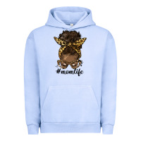 Pigment Grape Ice afro messy bun mom life Urban Hoodie - HRA Design Shop