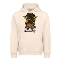 Sandshell afro messy bun mom life Urban Hoodie - HRA Design Shop