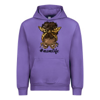 Tulip afro messy bun mom life Urban Hoodie - HRA Design Shop