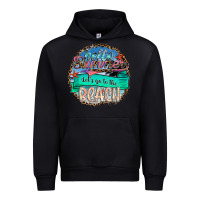 Black Hello Summer Let's Go To The Beach Urban Hoodie - SublimationCraftShop