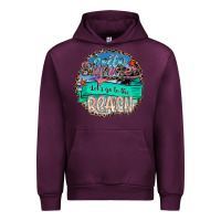Mauve Wine Hello Summer Let's Go To The Beach Urban Hoodie - SublimationCraftShop