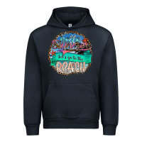 Navy Hello Summer Let's Go To The Beach Urban Hoodie - SublimationCraftShop
