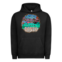 Pigment Black Hello Summer Let's Go To The Beach Urban Hoodie - SublimationCraftShop
