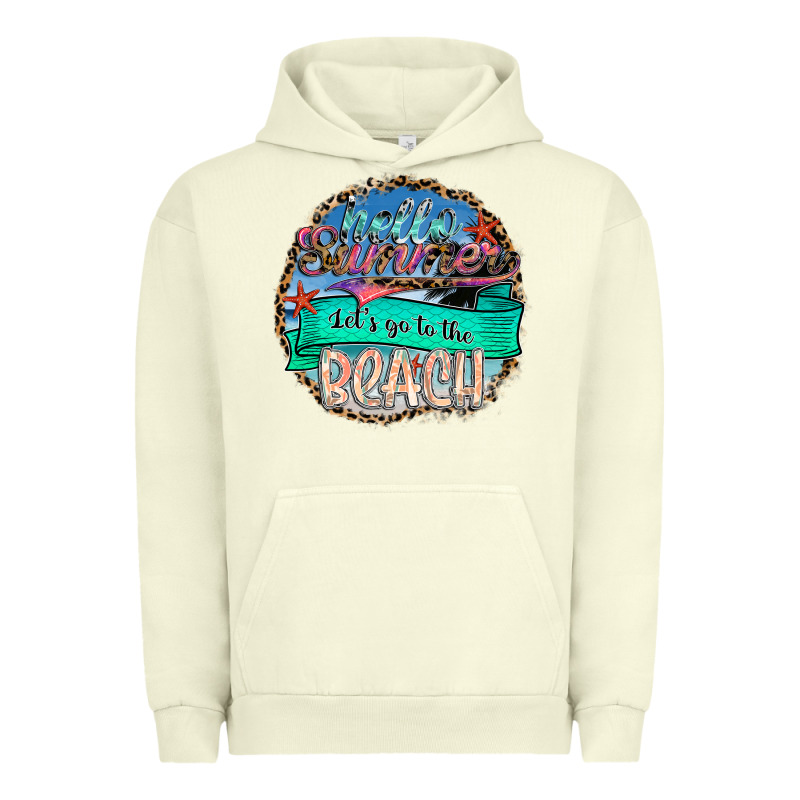 Hello Summer Let's Go To The Beach Urban Hoodie by SublimationCraftShop | Teevron