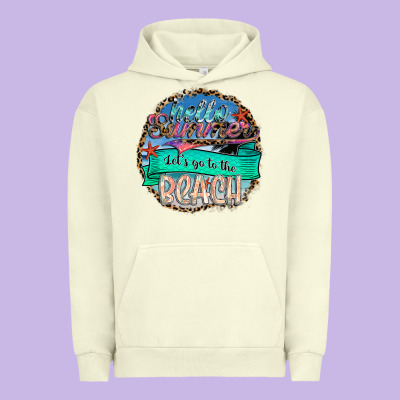Hello Summer Let's Go To The Beach Urban Hoodie Designed By Sublimationcraftshop