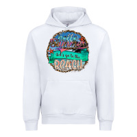 White Hello Summer Let's Go To The Beach Urban Hoodie - SublimationCraftShop