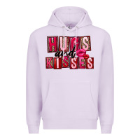 Lilac hugs and kisses Premium Hoodie - FaDigitalArtStudio