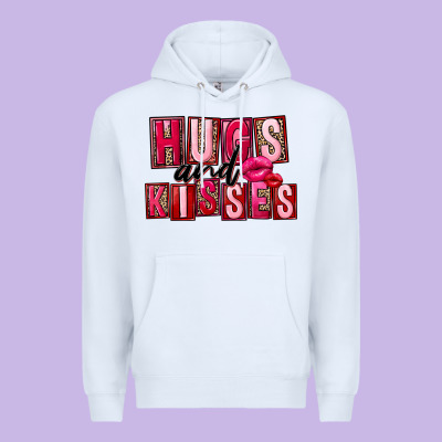 Hugs And Kisses Premium Hoodie Designed By Fadigitalartstudio
