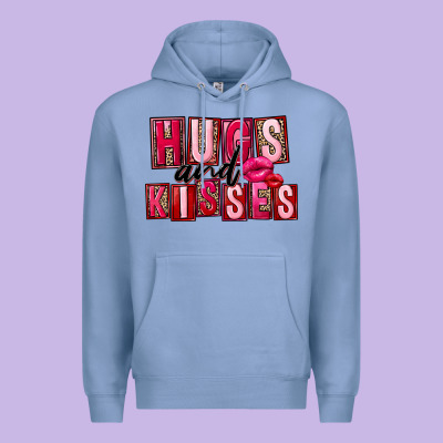 Hugs And Kisses Premium Hoodie Designed By Fadigitalartstudio