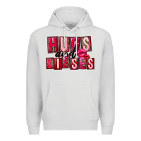 Dove Grey hugs and kisses Premium Hoodie - FaDigitalArtStudio