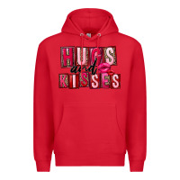 Red hugs and kisses Premium Hoodie - FaDigitalArtStudio
