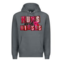 Rock hugs and kisses Premium Hoodie - FaDigitalArtStudio