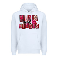 White hugs and kisses Premium Hoodie - FaDigitalArtStudio