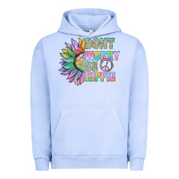 Pigment Grape Ice Don't Worry Be Hippie Urban Hoodie - CowhideDigitalArt